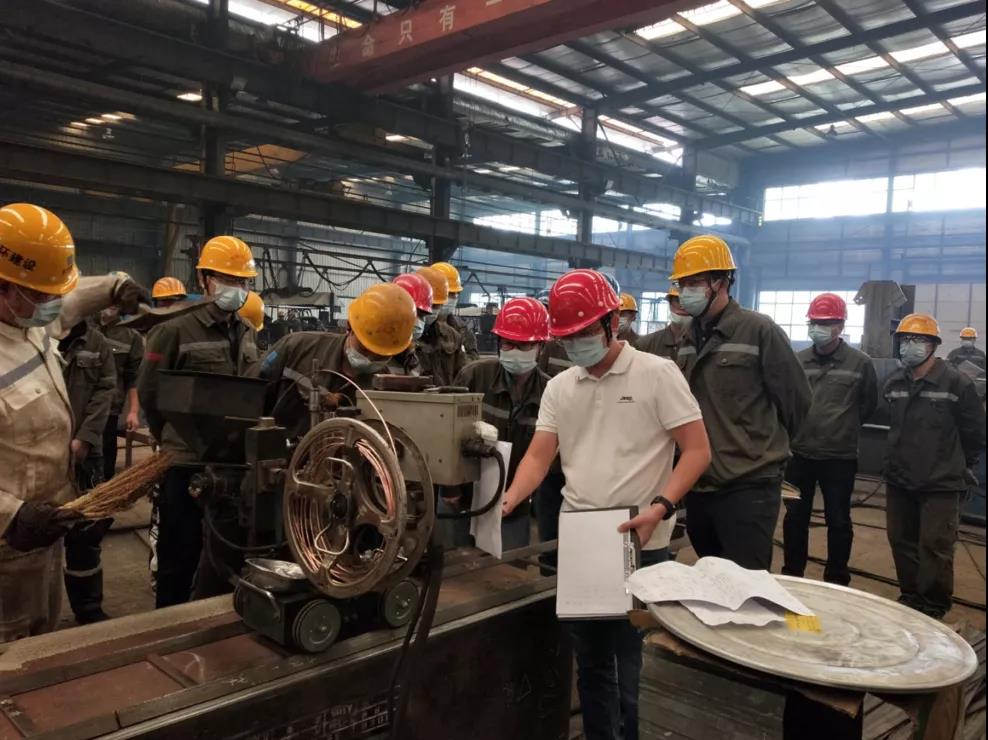 Auditor from Shanghai ALLMARK Technology visited Jinhuan’s manufacturing base in Shijiazhuang for periodic compliance audit on Jinhuan’s CWB certification.